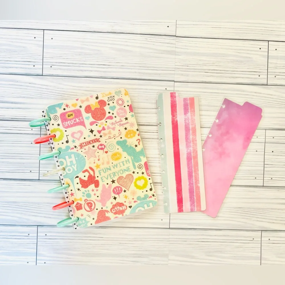 Happy planner mini size set monthly and weekly Layout Disney Mickey and Minnie